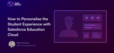 Infographic illustrating methods to personalize student experiences using Salesforce Education Cloud features and tools.