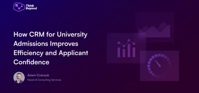 Infographic showing how CRM systems enhance university admissions processes, boosting efficiency and applicant trust.