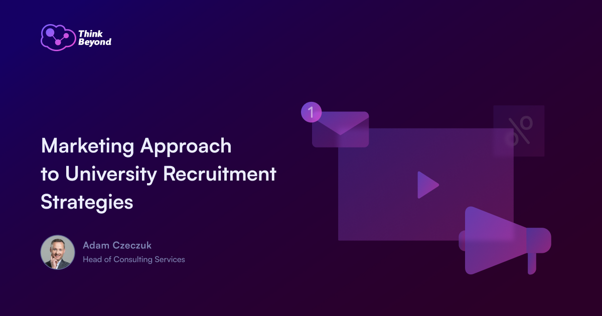 Visual representation of innovative marketing strategies for university recruitment and student engagement.