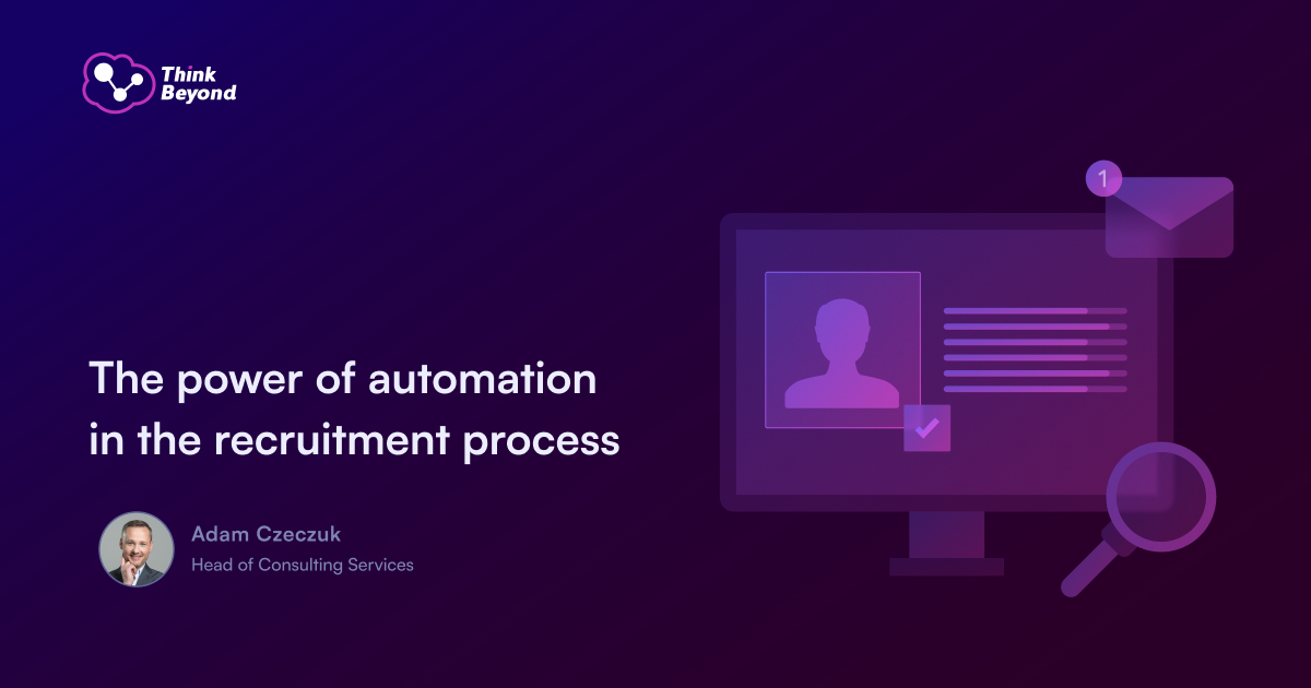 Illustration depicting automation enhancing efficiency in the recruitment process, showcasing streamlined workflows and technology