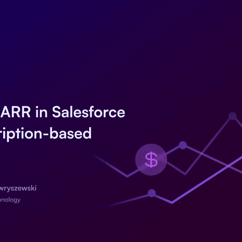 MRR and ARR in Salesforce for subscription