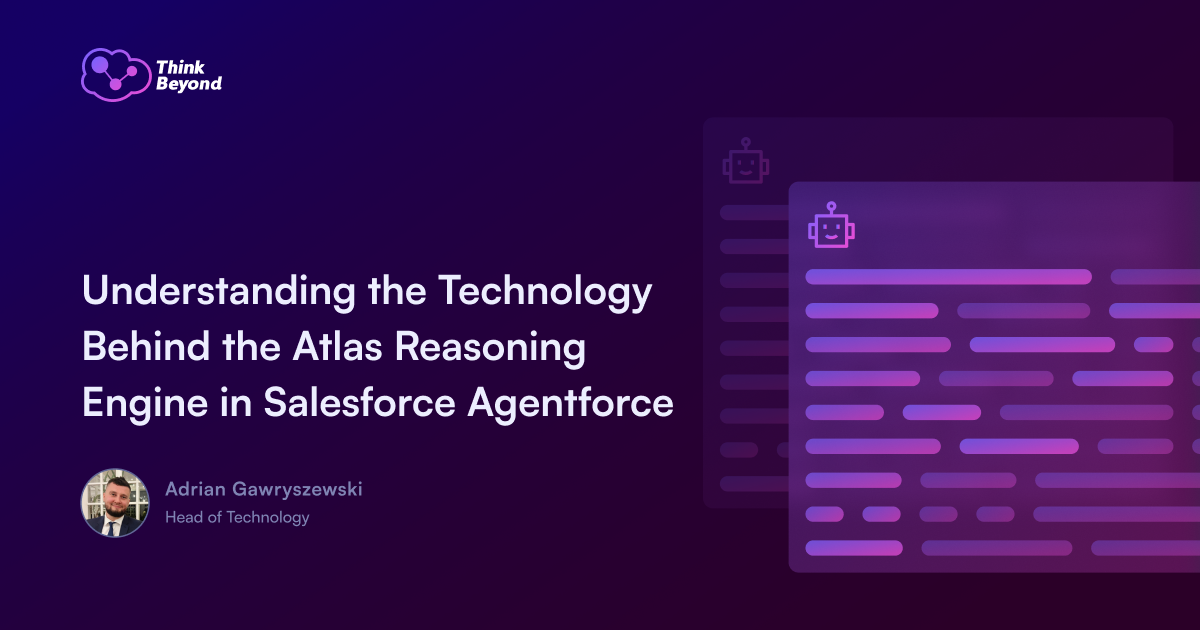 Visual representation of the Atlas reasoning engine technology in Salesforce AI, highlighting its analytical capabilities.
