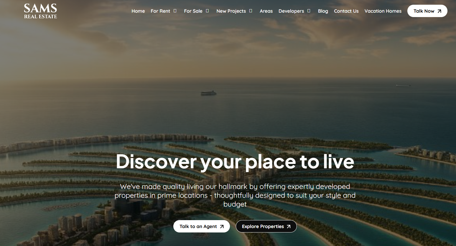 screenshot sams real estate